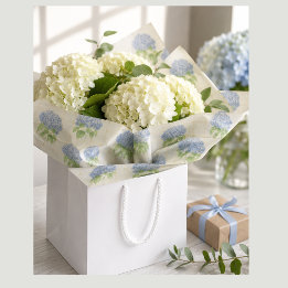 Hydrangea Luxe Bloemen Vloeipapier | Elegante Blau Tissuepapier