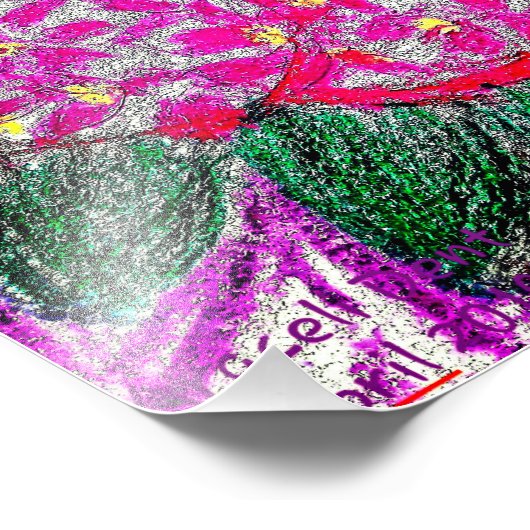 Hydrangea macrophylla foto afdruk (Hoek)