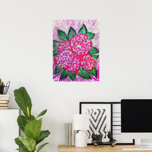 Hydrangea macrophylla poster (Thuiskantoor)