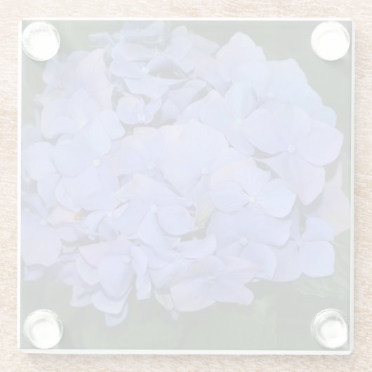 Hydrangea macrophylla Rustic Paars Glazen Onderzetter (Achterkant)