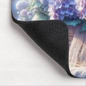 Hydrangea mand boeket en tule muismat (Hoek)