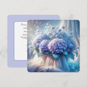 Hydrangea mand voor bruiloft gelofte vernieuwing kaart