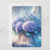 Hydrangea Mand voor Huwelijksbelofte Vernieuwing Kaart (Voorkant)