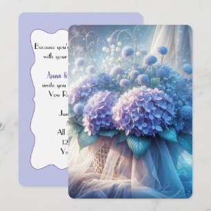 Hydrangea Mand voor Huwelijksbelofte Vernieuwing Kaart