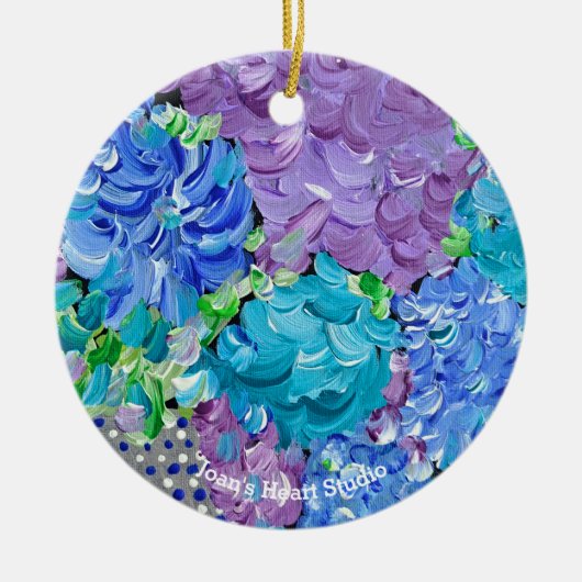 Hydrangea Mania-sieraad Keramisch Ornament (Voorkant)