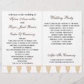 Hydrangea mason jar burlap vouwde Wedding programm (Achterkant)