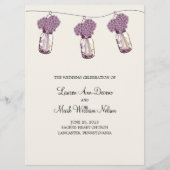 Hydrangea & Mason Jar Ceremony Programma Programmakaart (Voorkant)