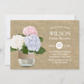  Hydrangea Mason Jar Family Reunion Kaart (Voorkant)
