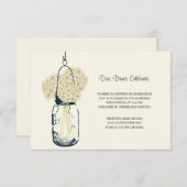 Hydrangea & Mason Jar Wedding Reception Informatiekaartje (Voorkant / Achterkant)