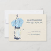 Hydrangea & Mason Jar Wedding RSVP (Voorkant)