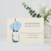 Hydrangea & Mason Jar Wedding RSVP (Staand voorkant)