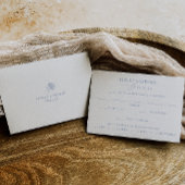 HYDRANGEA Meal Choice Wedding RSVP Card Kaart