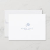HYDRANGEA Minimalist Wedding QR Code RSVP Card Kaartje (Achterkant)