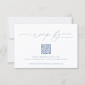 HYDRANGEA Minimalistische Huwelijks-QR-code RSVP-k RSVP Kaartje (Voorkant)
