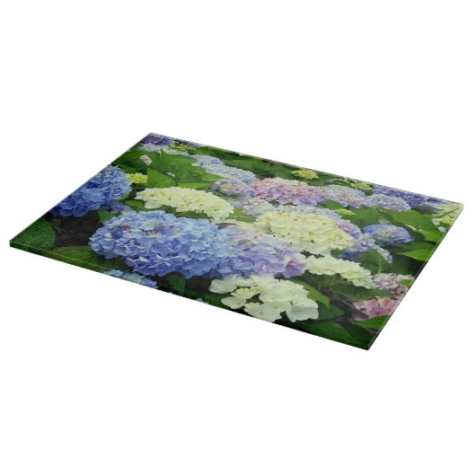 Hydrangea Mix-15x11 GLASS CUTTING BOARD Snijplank (Hoek)