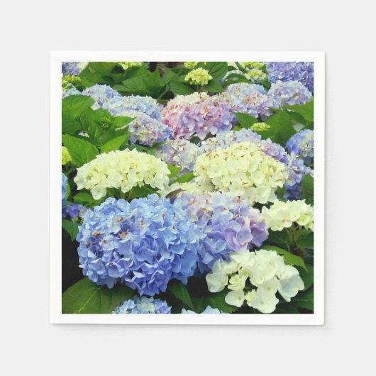 Hydrangea Mix Paper Party Napkins Servetten (Voorkant)