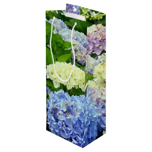 Hydrangea Mix-WINE GIFT BAG Wijn Cadeautas (Achterkant Gekanteld)