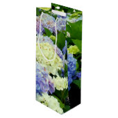 Hydrangea Mix-WINE GIFT BAG Wijn Cadeautas (Voorkant Gekanteld)