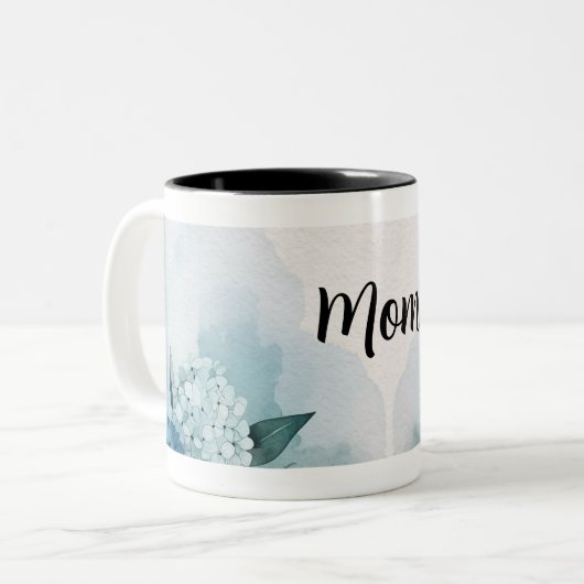 Hydrangea Moederdag Tweekleurige Koffiemok (Voorkant links)