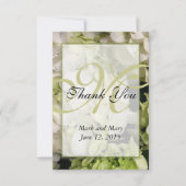 Hydrangea Monogram Gepersonaliseerd Dank u Bedankkaart (Voorkant)