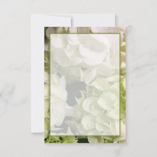 Hydrangea Monogram Gepersonaliseerd Dank u Bedankkaart (Achterkant)