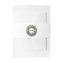 Hydrangea Monogram Krans Bruiloft Uitnodigingen Wikkel