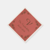  Hydrangea Monogram Trouwservet Servetten (Hoek)