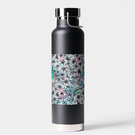 Hydrangea motief waterfles (Links)