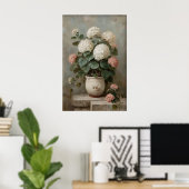 Hydrangea Muur Kunstprint, Antieke Lentewei Poster (Thuiskantoor)
