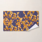 Hydrangea Navy en Sinaasappel Handdoek (Handdoek)