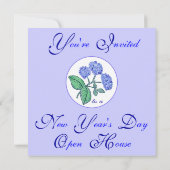 Hydrangea Nieuwjaarsdag Open House Kaart (Achterkant)