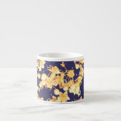 hydrangea night and gold espresso kop (Voorkant)