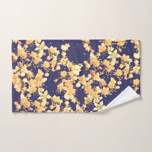Hydrangea Night and Gold Handdoek (Handdoek)