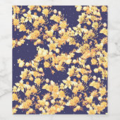Hydrangea Night and Gold Wijn Etiket (Enkel label)