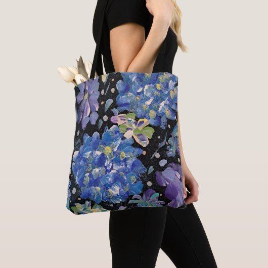 Hydrangea Night Tote Tas (Dichtbij)