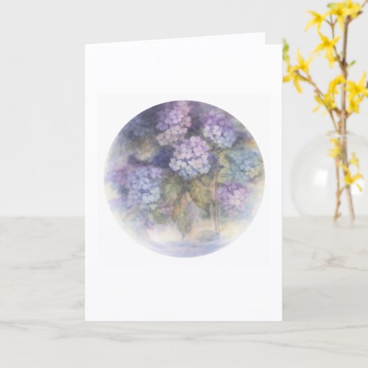 Hydrangea Note Card | Soft Floral Blank Card Kaart (Gele Bloem)