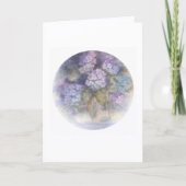 Hydrangea Note Card | Soft Floral Blank Card Kaart (Voorkant)