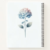 Hydrangea-notitieboek met eigen naam notitieboek (Achterkant)