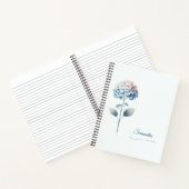 Hydrangea-notitieboek met eigen naam notitieboek (Binnen)