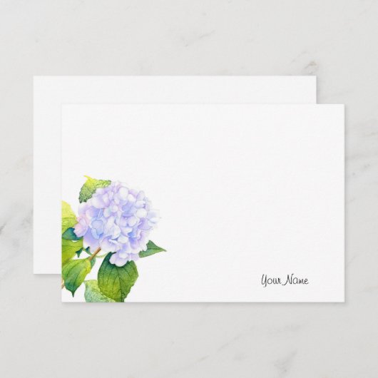 Hydrangea Notitiekaartje (Voorkant / Achterkant)