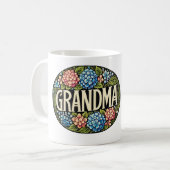 Hydrangea oma koffiemok (Voorkant links)