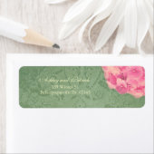 Hydrangea op barokke textuur Adreslabel Etiket (Insitu)