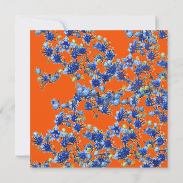 hydrangea oranje en blauw (Voorkant)