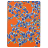hydrangea oranje en blauw klembord (Achterkant)