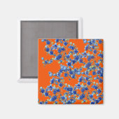 hydrangea oranje en blauw magneet (Voorkant / Achterkant)