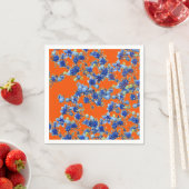 hydrangea oranje en blauw servetten (Insitu)