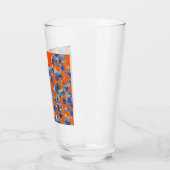 Hydrangea Oranje en Blue Glas (Links)