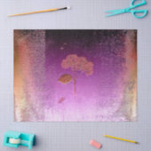 Hydrangea Paars Gold Metallic Floral Tissuepapier (Craft)