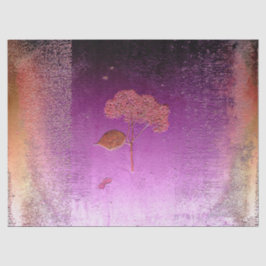 Hydrangea Paars Gold Metallic Floral Tissuepapier