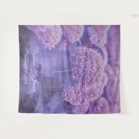 Hydrangea Paarse Bloem Bruiloft Foto Achtergrond Wandkleed (Voorkant (horizontaal))